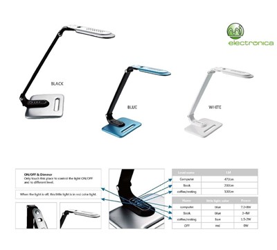 CANDEEIRO LED 8W 4600K ON/OFF DIMMER PRATA