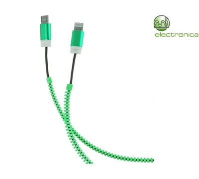 CABO ADAPTADOR USB X1 MICRO USB IPHONE 5/6 VERDE