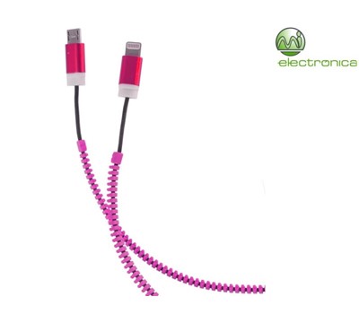 CABO ADAPTADOR USB X1 MICRO USB IPHONE 5/6 ROSA