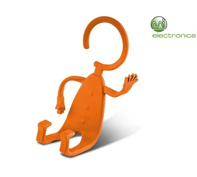 SUPORTE HOLDER SILICONE SMARTPHONE LARANJA