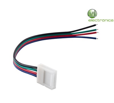 CONECTOR DE LIGAÇÃO PARA FITA DE LED RGB C/ CABO 20cm