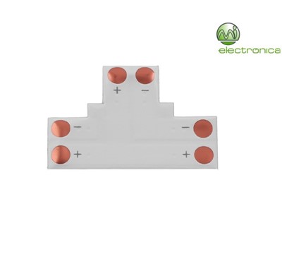 CONECTOR TIPO T FITA DE LED 8mm SINGLE COLOUR