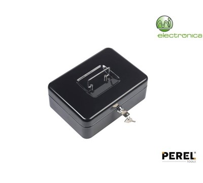 COFRE PRETO C/ CHAVES 18X25X9cm PEREL