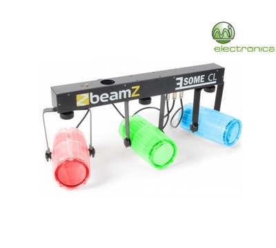 KIT 3 PROJECTORES 57 LEDs RGBW + BARRA T