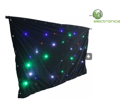 CORTINA LED FLEXIVEL 36 RGBW DMX 1X2M C/ COMANDO