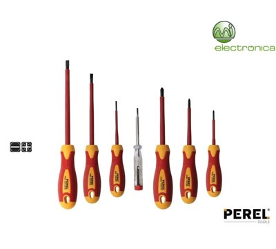 CONJUNTO 6 CHAVES ISOLADAS + COMPROVADOR DE CORRENTE PEREL