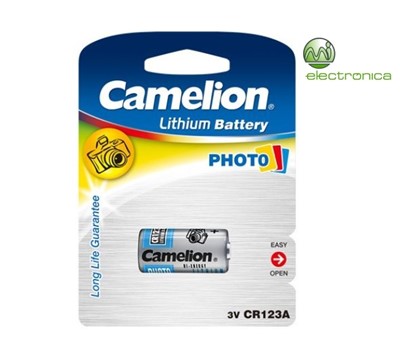 PILHA LITHIUM POWER CR123A PB1 CAMELION