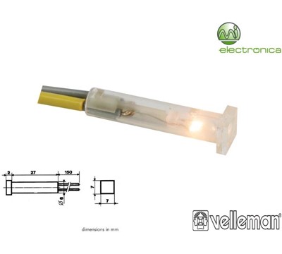 LUZ PILOTO QUADRADO BRANCO 7x7mm 220V VELLEMAN