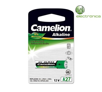 PILHA LR27A BP1 0% HG ALKALINE CAMELION