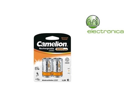 PILHA RECARREGÁVEL R14 2500mA BP2 CAMELION