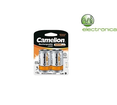 PILHA RECARREGÁVEL R20 2500mA BP2 CAMELION