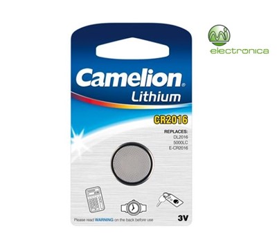 PILHA LITHIUM 3V CR2016 BP1 CAMELION