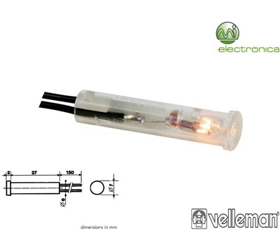 LUZ PILOTO REDONDO BRANCO 12V VELLEMAN