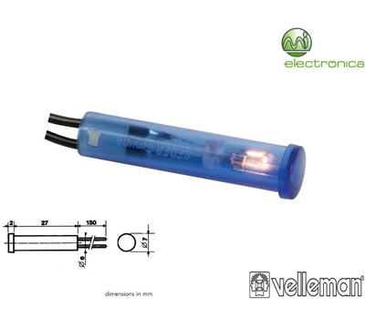 LUZ PILOTO REDONDO AZUL 24V VELLEMAN