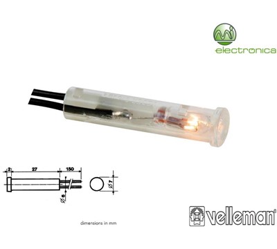 LUZ PILOTO REDONDO BRANCO 24V VELLEMAN