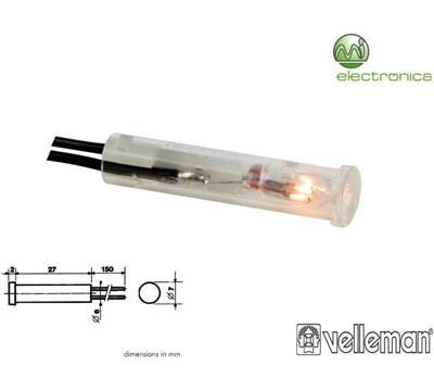 LUZ PILOTO REDONDO BRANCO 220V VELLEMAN