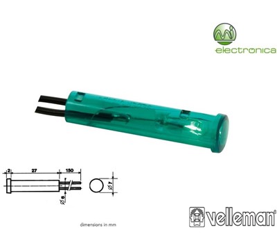 LUZ PILOTO REDONDO VERDE 220V VELLEMAN