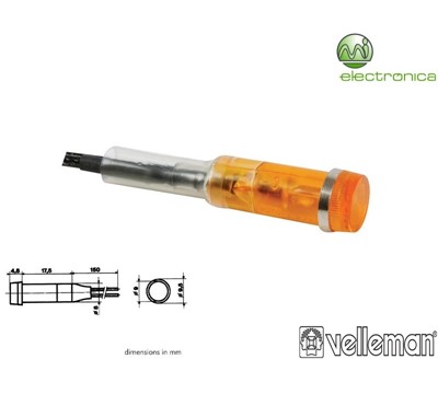 LUZ PILOTO REDONDO ÂMBAR 9mm 220V VELLEMAN