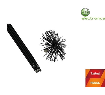 KIT LIMPEZA CHAMINÉS C/ ESCOVA NYLON ø 200mm TOOLLAND