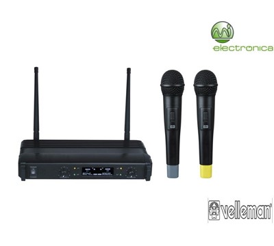 KIT MICROFONES WIRELESS DIGITAL COM UHF VELLEMAN