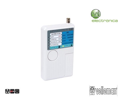 TESTADOR CABOS LAN/USB USB-A E B RJ45/RJ12/RJ11/RJ10 VELEMAN
