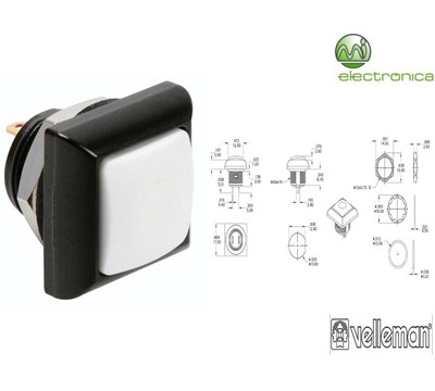 MINI INTERRUPT. PRESSÃO QUADR.BRA 1P SPST OFF-(ON) VELLEMAN