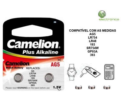 PILHA AG5 BP2 ALKALINE CAMELION