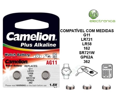 PILHA AG11 BP2 ALKALINE CAMELION