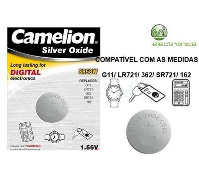 PILHA G11 SR58W BP1 CAMELION