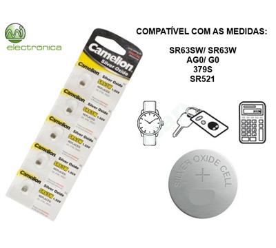 PILHA G0 SR63W BP5 CAMELION