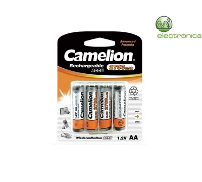 PILHA RECARREGÁVEL R06 2700mA BP4 CAMELION