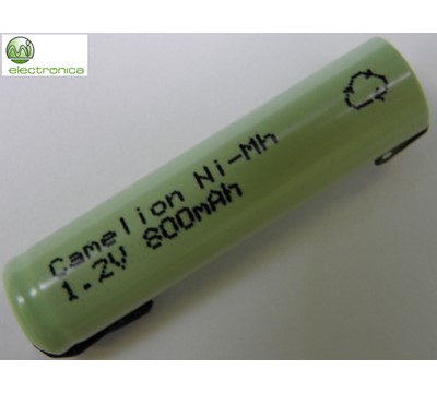 BATERIA NI-MH R03 MICRO AAA 800mA BP1 C/ PATILHA CAMELION