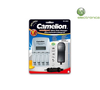 CARREGADOR DE PILHAS RÁPIDO 4X AA/AAA BC-0907 CAMELION