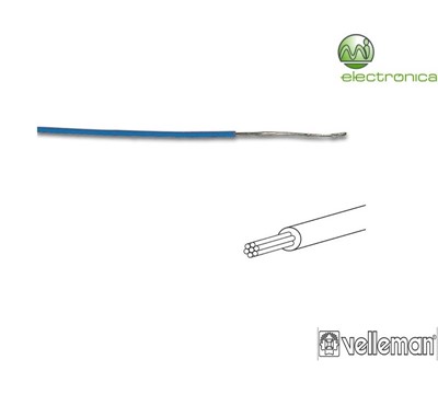 CABO MULTIFILAR AZUL ROLO 100M -ø 1.4 mm - 0.2 mm²- VELLEMAN
