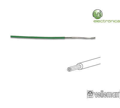 CABO MULTIFILAR VERDE ROLO 100M -ø 1.4 mm- 0.2 mm²- VELLEMAN