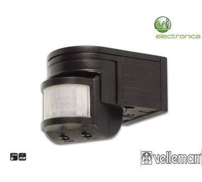 DETECTOR DE MOVIMENTO PIR - PRETO - VELLEMAN