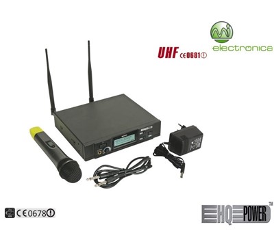 SISTEMA DE MICROFONE C/ DISPLAY LCD E FUNÇÃO MONITOR PLL WIRELESS 8 CANAL UHF VELLEMAN