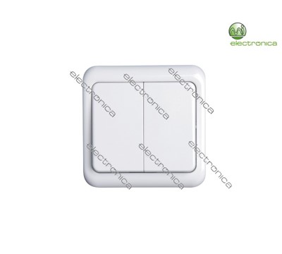 INTERRUPTOR 2 VIAS DE ENCASTRAR BRANCO C/ PROTECÇÃO INFANTIL