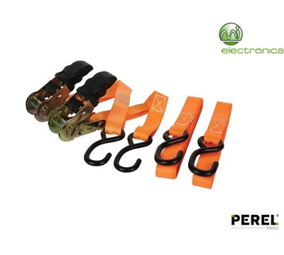 PACK 2x CORREIA DE FIXAÇÂO COM ROQUETE/GANCHOS 5MT 500KG