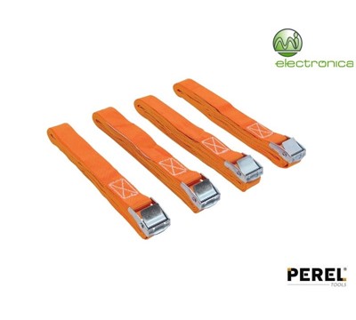 PACK 4x CORREIA DE FIXAÇÃO COM TRINQUETE 3,6MT 200KG