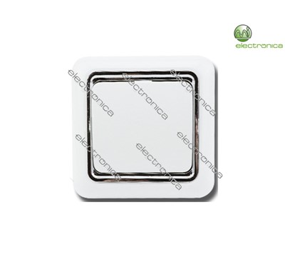 INTERRUPTOR 1 VIA ENCASTRAR BRANCO C/CONTORNO PRATA