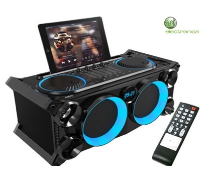 SISTEMA SOM PORTÁTIL 120W USB/BT/FM PRETA