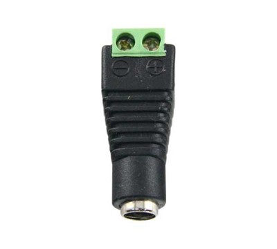 CONECTOR DC MACHO COM SAIDA +/- 2 TERMINAIS