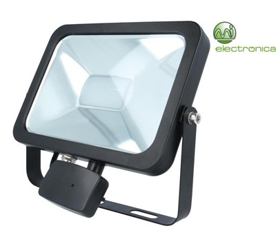 PROJETOR LED 30W 6400K PRETO C/ SENSOR