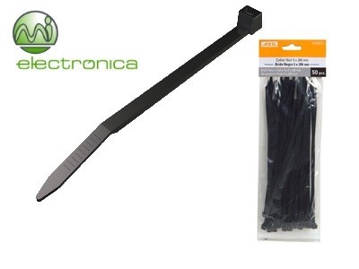 ABRAÇADEIRA FIVELA 5 x 200 PRETA Pack50