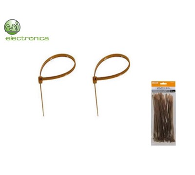 ABRAÇADEIRA FIVELA 5 x 200 CASTANHA Pack50