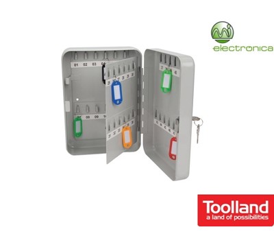 CHAVEIRO CINZENTO - 250x180x80mm - 48 CHAVES - TOOLLAND