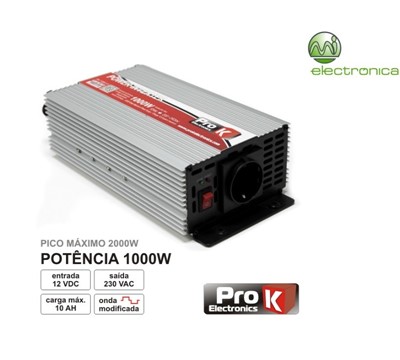 CONVERSOR 12V-230V 1000W ONDA SINUSOIDAL MODIFICADA