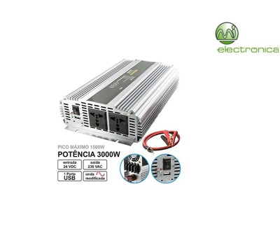 CONVERSOR 24V-230V 1500W ONDA SINUSOIDAL MODIFICADA
