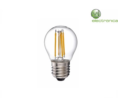 LAMPADA LED E27 4W FILAMENTO ESFERICA B. QUENTE